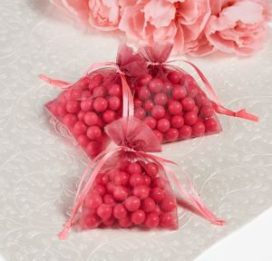 Bright Pink Organza Wedding Favor Bags - Party City Canada