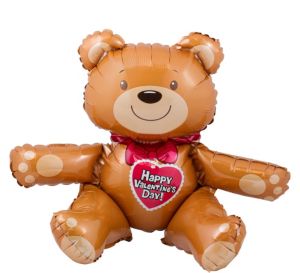 teddy bear valentine balloons