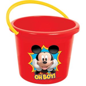 mickey mouse bucket treat easter plastic buckets halloween 7in partycity