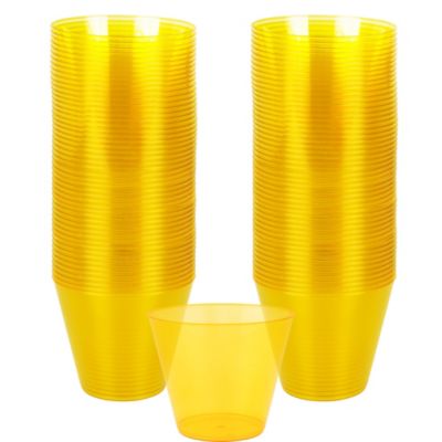 plastic yellow cups 72ct sunshine pack 9oz partycity