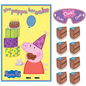peppa pig game cake give partycity poster 1ct games partybox
