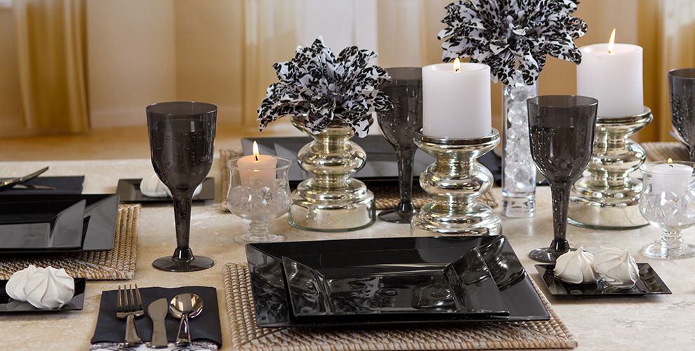 Black Premium Tableware Party City