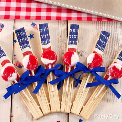 4th Of July Hand Fan Favors Idea Patriotic Sweets And Treats Ideas 