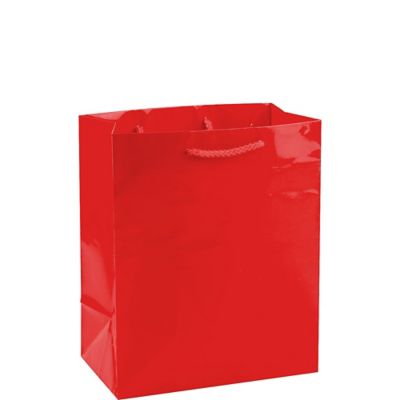 JS Frosted Plastic Shopping Gift Bags Aqua - Quantity of 100 8x5x10