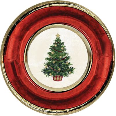 christmas oval paper plates