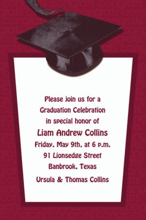 Custom Berry Congrats Grad Invitations - Party City