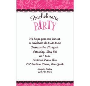 Custom Bachelorette Party Invitations 6