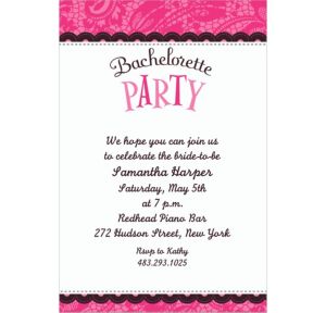 Custom Bachelorette Party Invitations 6