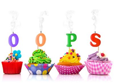 404 Error Cupcake — Oops Cupcake Candles