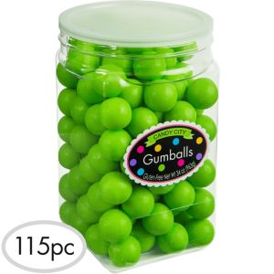 Kiwi Green Gumballs 115pc - Party City