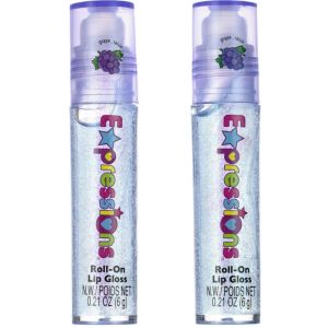 Purple Glitter Grape Roll-On Lip Gloss 2ct - Party City