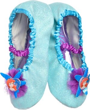 Child Ariel Slipper Shoes 7in - The Little Mermaid - Party City