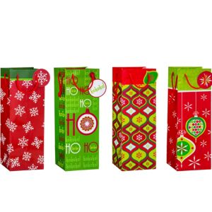 Holiday Bottle Bags 4ct - Party City