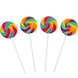 Swirly Rainbow Lollipops 24ct - Party City