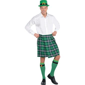 Adult Plaid St. Patrick's Day Kilt Costume - Party City