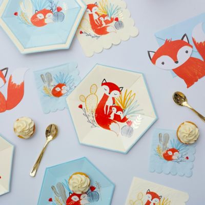 fall baby shower plates and napkins