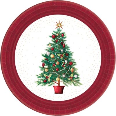 8 Holly Gold Christmas Paper Plates Christmas Decorations Christmas Holly Christmas Dinner Plates Green Gold Christmas Party Plates