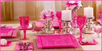 Bright Pink Premium Tableware - Party City