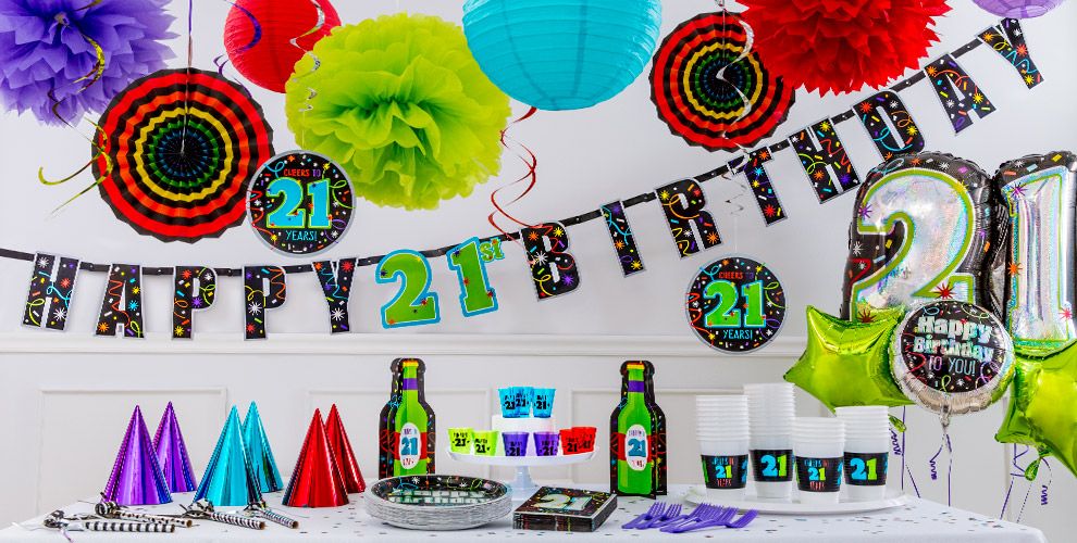 Brilliant 21st  Birthday  Party  Supplies  Decorations  