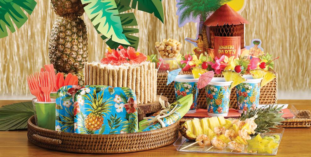 Aloha Hawaiian Tableware Luau Theme Party Party City