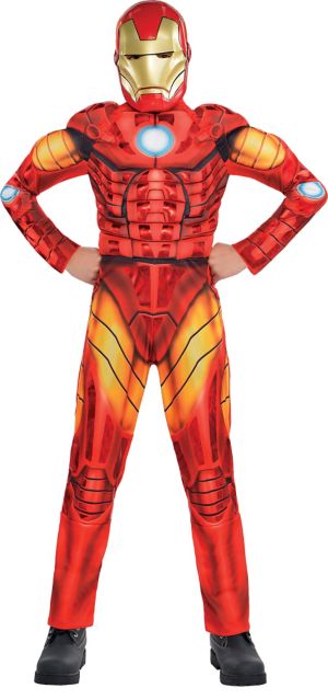 Boys Iron Man Muscle Costume - Party City