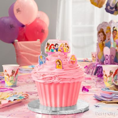 Disney Princess Cupcake with Candles Idea - Party City