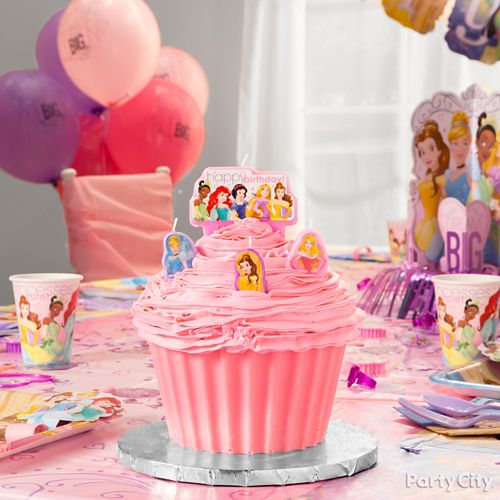 Disney Princess Cupcake With Candles Idea Party City