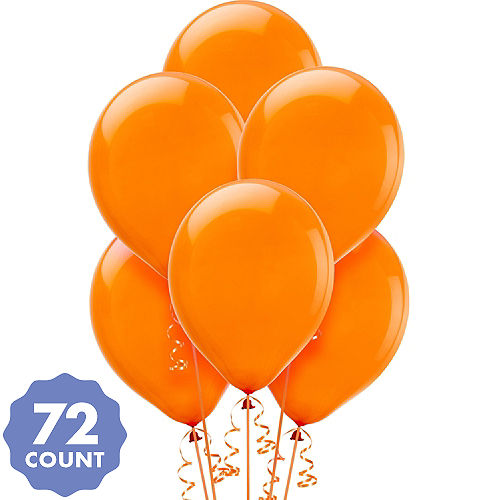Orange Balloons And Cake Personalized Childrens Party Thank You Cards