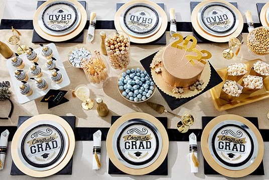 24 ct Graduation Cap and Gown Dessert Plates