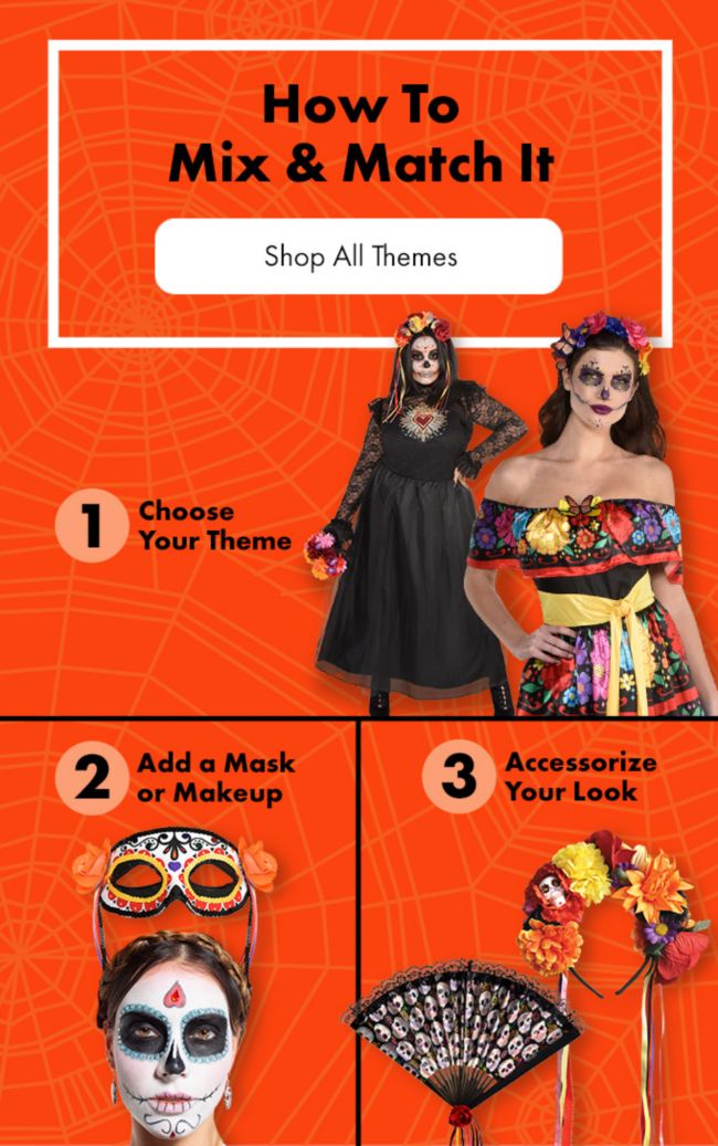 Mix and match Halloween costume themes.