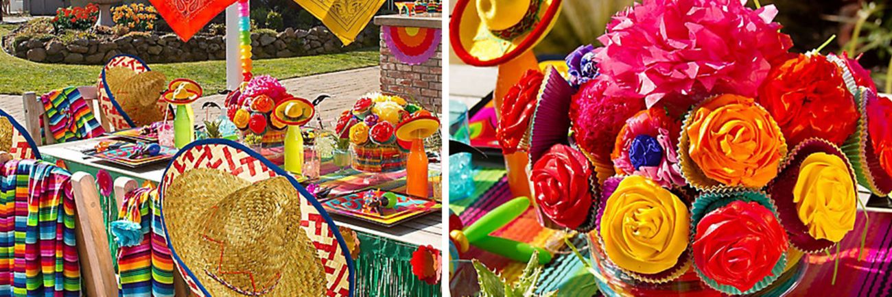 Mexican Dinner Party Decorations : Amazon Co Uk Mexican Party Decorations : Simple place settings are creative and colorful with traditional.