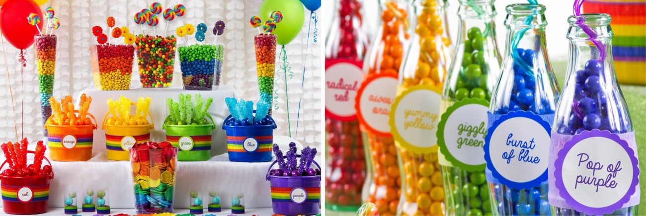 Rainbow Candy Buffet Ideas Party City, Candy Buffet Table Ideas