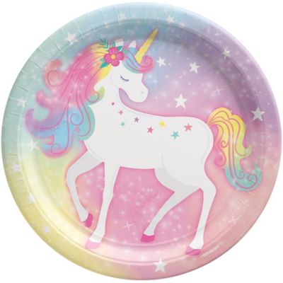 Unicorn Balloon Reusable White Pink and Gold Party Supplies Set Rainbow Sparkle Magical Fantasy Theme Kit Decorations for Girls Kids First Birthday Fun Festive Colorful Happy Birthday Banner Kidwand UBPS