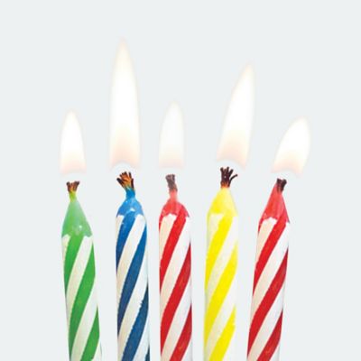 5PC COLOUR FLAME BIRTHDAY CANDLES CAKE TOPPERS PARTY FOR KIDS SUPPLIES DECORATIO