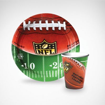 Serves 16 Football Party Supplies Football Phrase Paper Dessert Plates & Game Play Beverage Napkins 