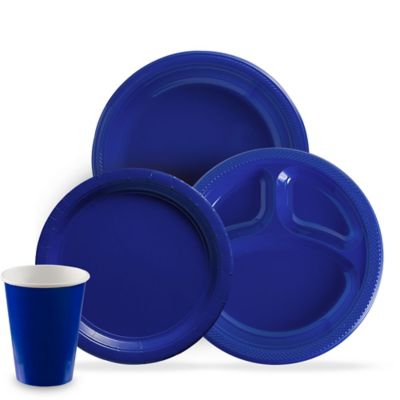 blue tableware