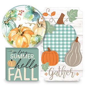 fall baby shower plates and napkins
