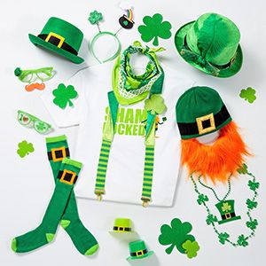 Patricks Day Green Hat Headband Irish Green Pom Pom Headband Set of 2 St